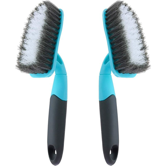 2-Pack Scrub Brush for Cleaning with Long Handle, Medium Firm Brush Bathroom Cleaning Supplies and Bathtub Cleaner and Shower Cleaning Brush,