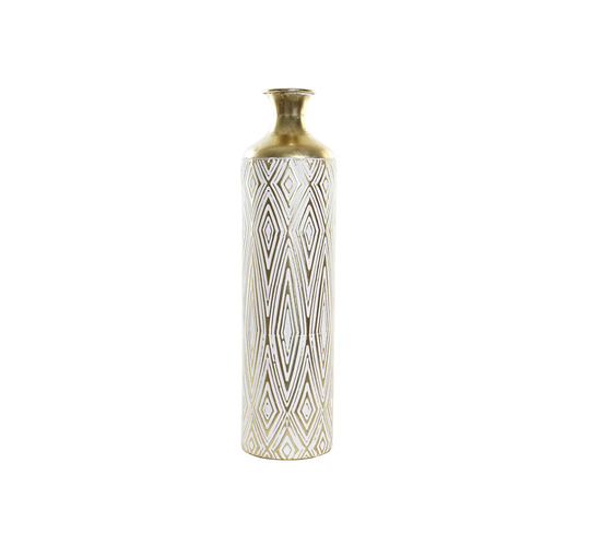 White/Gold 58Cm Metal Table Vase
