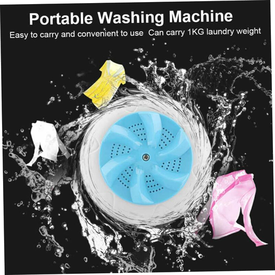 Sunflowergb - Travel Washing Machine Mini Ultrasonic Washing Machine Portable Sock Washing Machine for Travel Stuff,blue