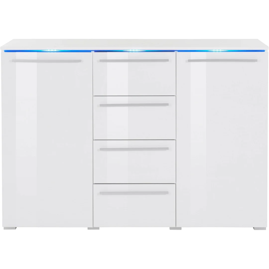 Amber 26 Sideboard Cabinet With Led - Black Gloss