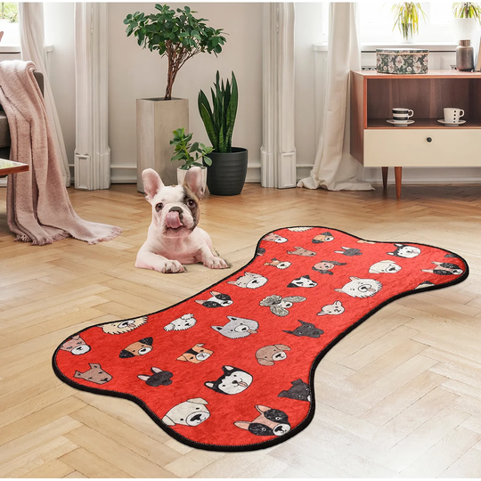Mapleview Shaggy Red Rug