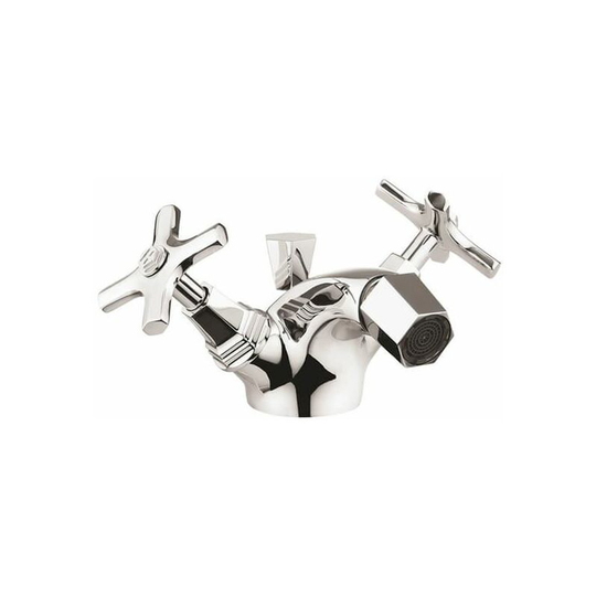 Waldorf Monobloc Bidet Mixer Tap with pop up waste - Chrome - WF210DPC+ - Chrome - Crosswater
