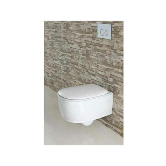 Enza Wall Hung Toilet Pan - White - 95.102 - White - Eastbrook