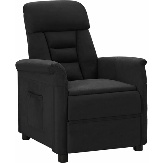 Vidaxl - Recliner Chair Black Microfiber Fabric Black