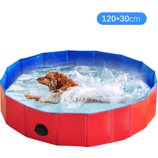 Foldable Pet Bath Pool Collapsible Dog Pool Pet Bathing Tub Pool for Dogs Cats - 120X30cm