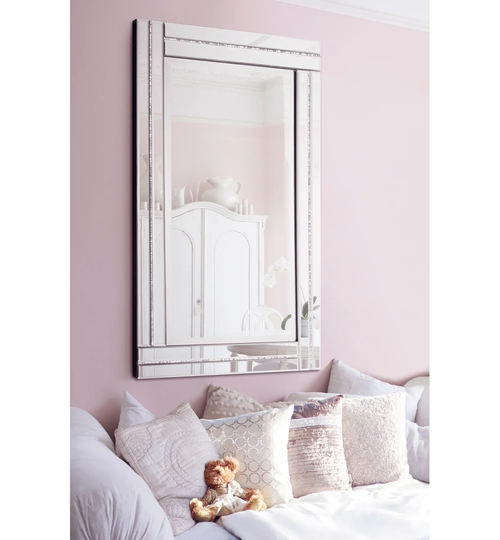 Ariana Wall Mounted Bathroom Mirror in Transparent