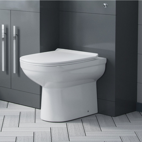 Neshome - Debra Back To Wall Ceramic wc Toilet Pan with Soft Close Seat