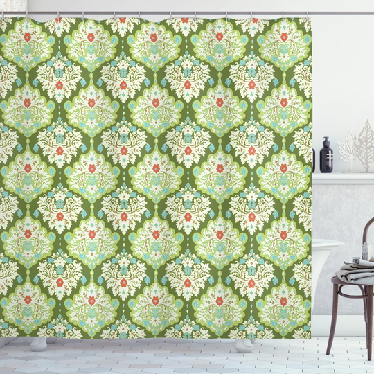 Boen 13 Piece Polyester Shower Curtain Set