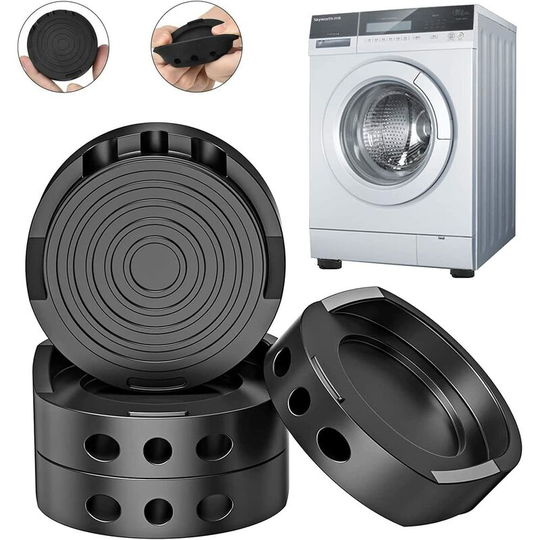 Washing Machine Vibration Dampers, Anti-vibration Mat, Dryer Rubber Feet, Universal Washing Machine Accessories and Washing Machine Stand 4pcs