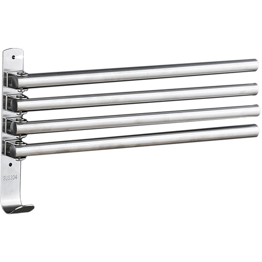 Swivel Out Towel Racks with Hooks 5-Bars Foldable Arms Bath Towel Hanger Wall Mount Towel Bar, Type 3 - Type 3