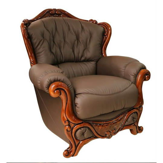 Dante Armchair Italian Leather Sofa Settee Offer Chocolate Brown