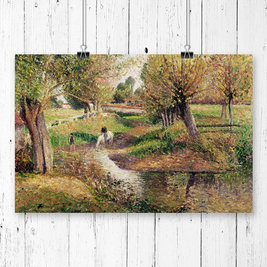 Landscape and Stream' by Camille Pissarro Printing Print