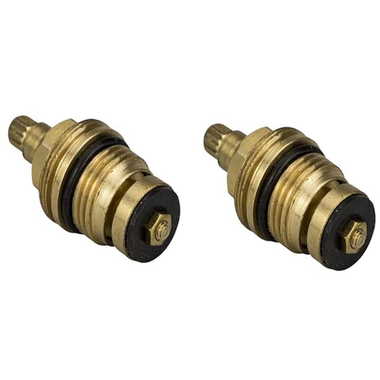 Chrome Metal Hot and Cold Water Faucet Renovation Kit - 2 Pack, 1/2''