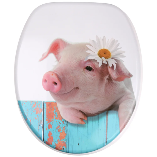 Pig Soft Close Elongated Toilet Seat