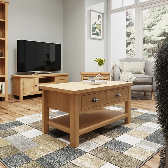 Sunnyside Solid Wood Coffee Table with Storage