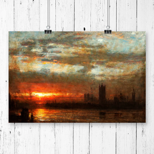'Westminster Sunset' by J.M.W. Turner Printing Print