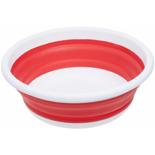 Red White Collapsible Dish Rack / Cutlery Drainer Round Portable Compact Convenient for Everyday Use w38 x d38 x h14cm - Premier Housewares