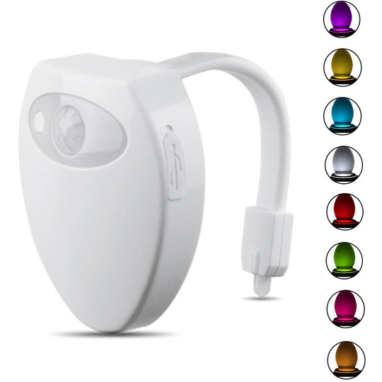 Toilet Light Motion Sensor, Toilet Night Light,16-Color Changing led Toilet Bowl Light Motion Activated, Bathroom Night Light, Battery Powered,