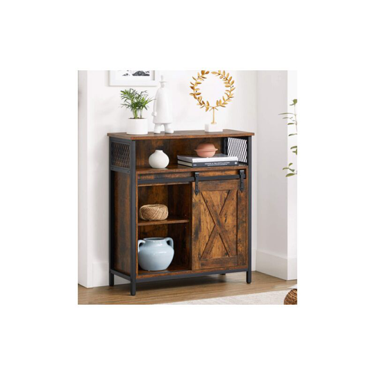 Industrial Storage Cabinet Small Rustic Sideboard Vintage Console Table Cupboard
