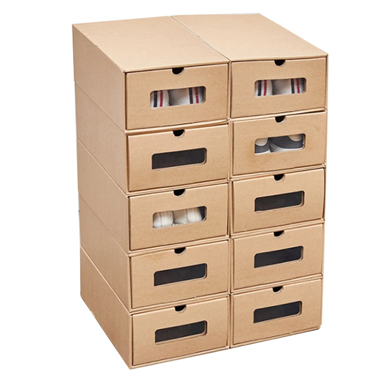 10 Pair Stackable Shoe Storage Cabinet