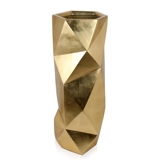 Saunemin Gold 100Cm Resin Floor Vase