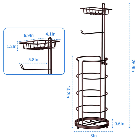 Wike Free Standing Toilet Roll Holder
