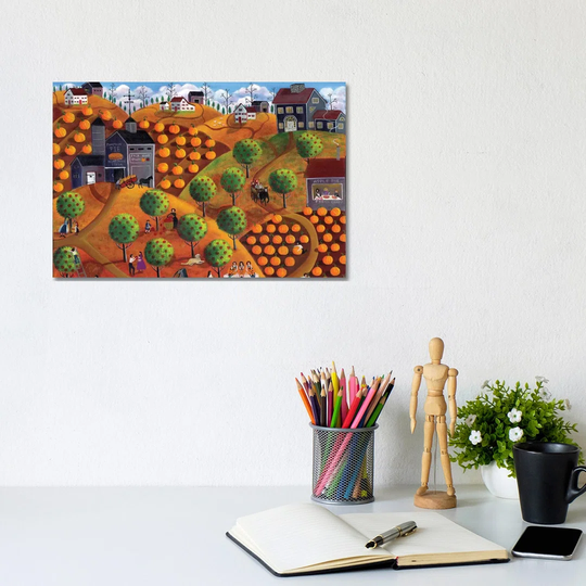 Pick Your Own Pumpkin and Apple Farm by Cheryl Bartley - Graphic Art Print on Canvas