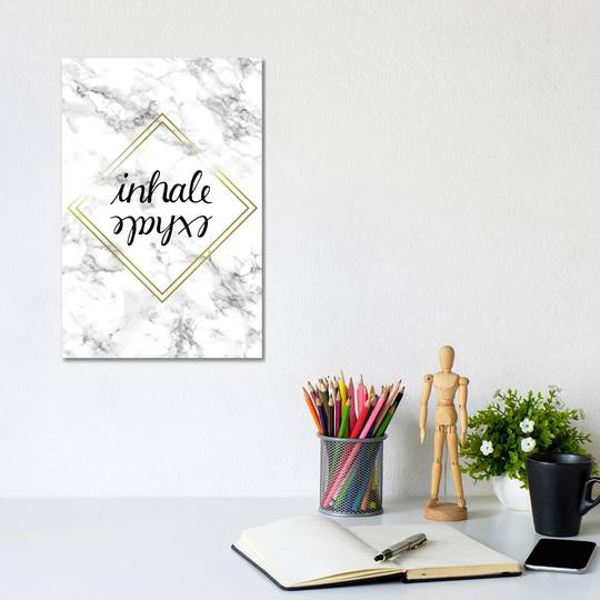 Inhale Exhale by Barlena - Wrapped Canvas Art Prints