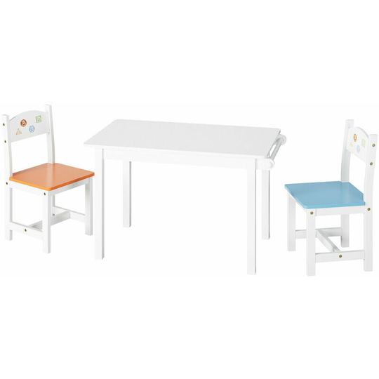 Children's Table and Chair Sets Activity Table with Drawing Paper Holder Dinner Desk Toddler Table for Living Room 84x48x50cm