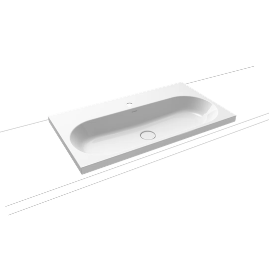 Bahama Beige Metal Rectangular Countertop Basin Bathroom Sink