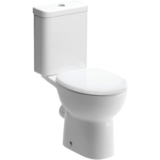 Signature - Zeus Close Coupled Toilet with Push Button Cistern - Soft Close Seat