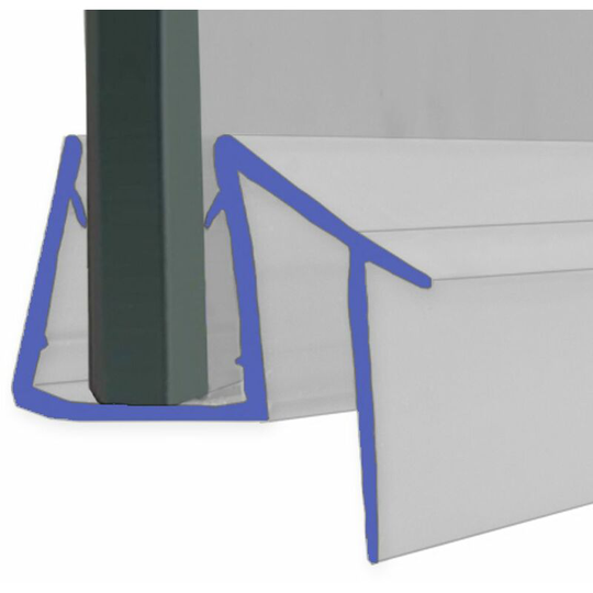 Shower Seal for Screens, Doors or Panels | Fits 4, 5 or 6mm Glass | Seals 3-8mm Gaps | SEAL076 (90cm) - Clear