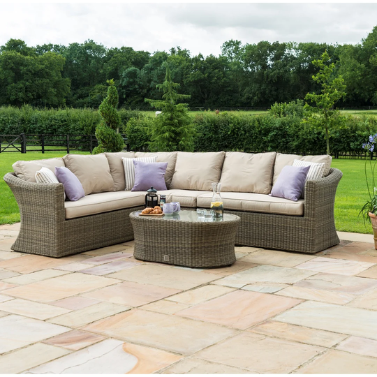 Mombert Large Rattan Corner Sofa Group - with Armchair