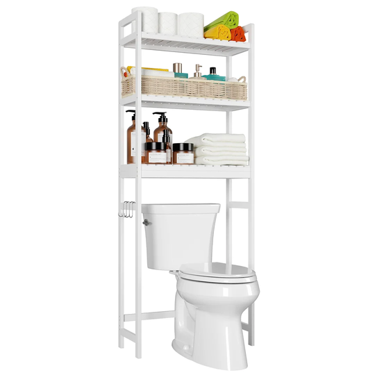 Ashayla 63.5Cm W x 163Cm H x 26Cm D Solid Wood Free-Standing Bathroom Shelves