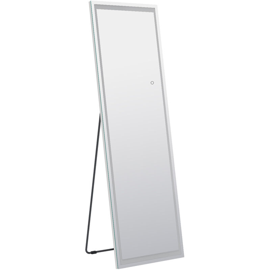 Wall Mounted Mirror with led 160x50cm Full Length Body Mirror Floor/Wall Mounted Mirror Rectangular Dressing Mirror for Bedroom Living Room - Elegant