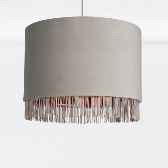 Tassel 30cm Velvet Drum Pendant Shade