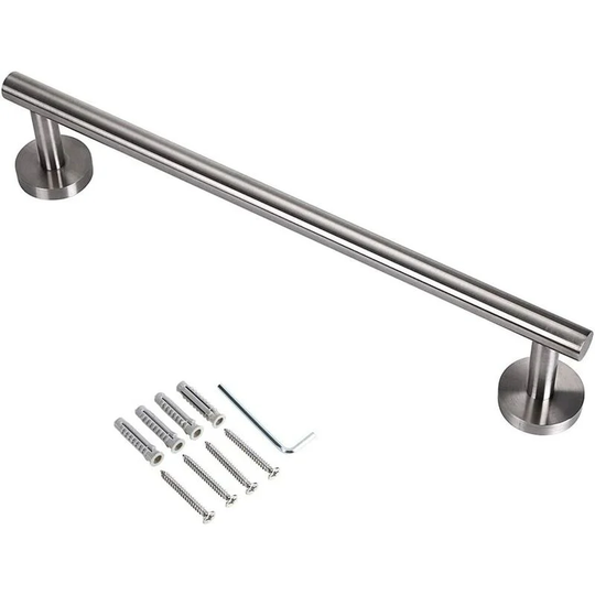 Wall mounted towel holder / towel holder in stainless steel length 40 cm round bottom for bathroom, kitchen