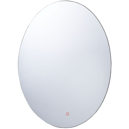 Beliani - Oval Bathroom Mirror with led Light Anti Fog System 60 x 80 cm Silver Mazille - Silver