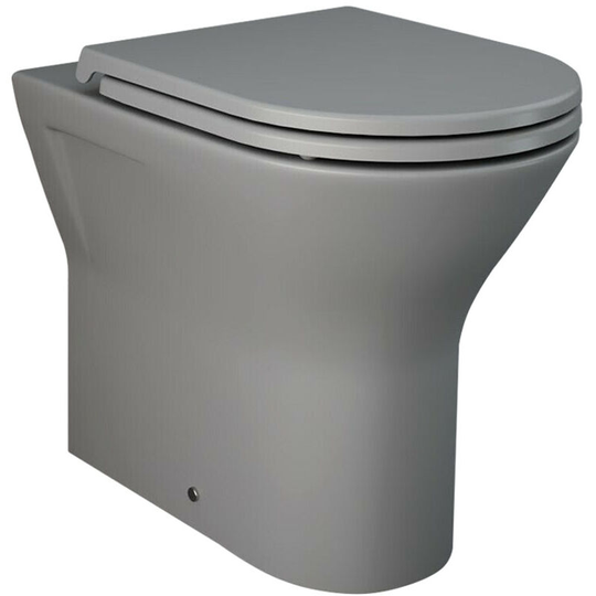 Rak Ceramics - rak Feeling Matt Grey Rimless Back to Wall btw Toilet Pan & Soft Close Seat