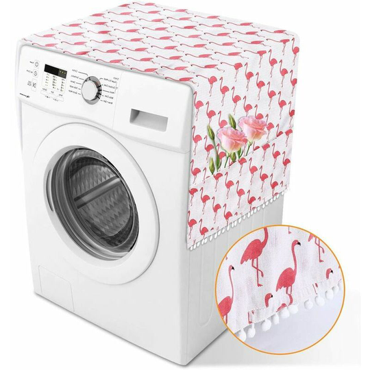 Rlife Refrigerator Cover, Washing Machine Cover, Washing Machine Protector, Washing Machine Dust Cover with Storage Pockets 130x55CM