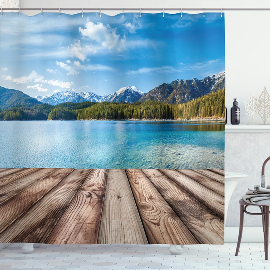 Bervin 13 Piece Polyester Shower Curtain Set