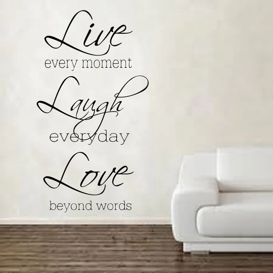 Live Every Moment Quote Decal Wall Sticker