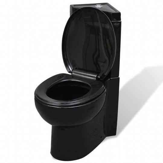 Wc Ceramic Toilet Bathroom Corner Toilet Black VD03836