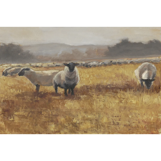 Grazing at Sunset I by Ethan Harper - Wrapped Canvas Painting