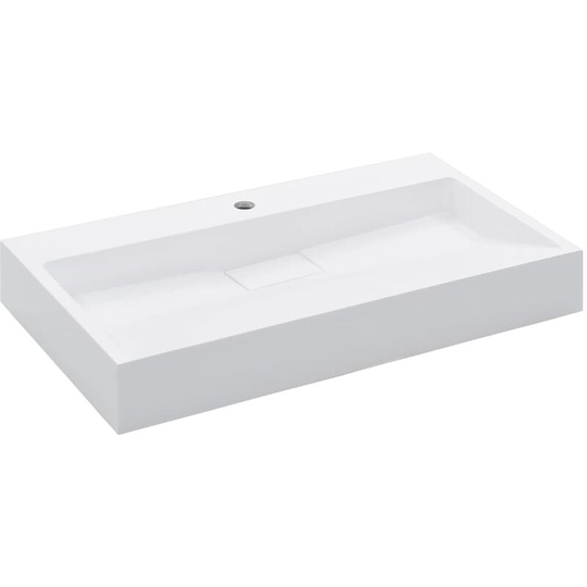 Wash Basin 80x46x11 cm Mineral Cast/Marble Cast White Vidaxl White