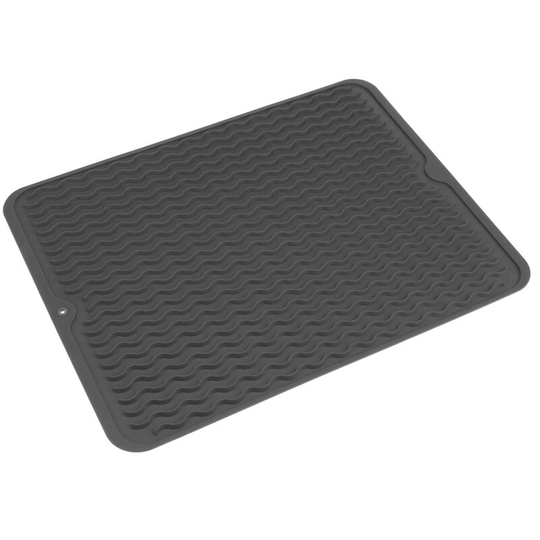Silicone dish drying mat 405x307 mm gray - Primematik