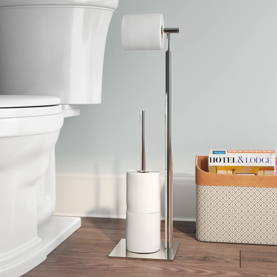 Binns Steel Freestanding Toilet Roll Holder