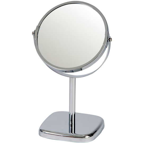 Capri 2x Magnification Double Sided Vanity Table Mirror - Chrome - Chrome