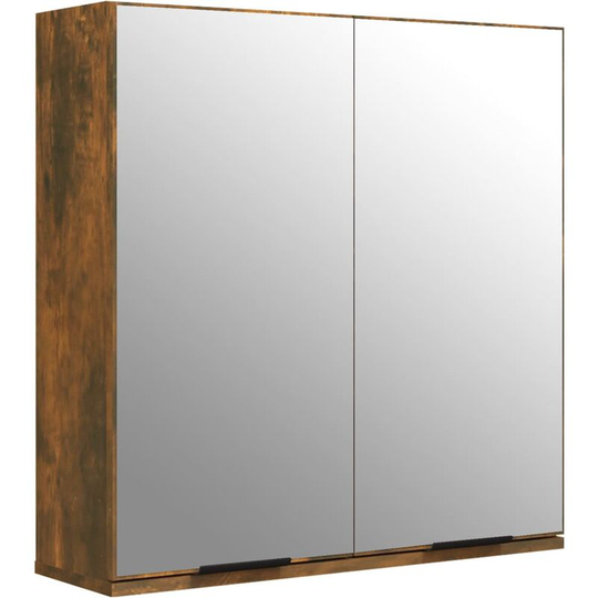 Vidaxl - Bathroom Mirror Cabinet Smoked Oak 64x20x67 cm Brown