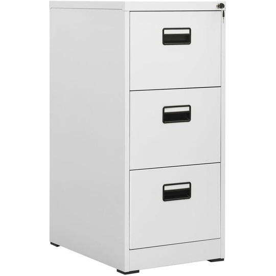 File Cabinet with 3 Drawers Grey 102.5 cm Steel - Grey